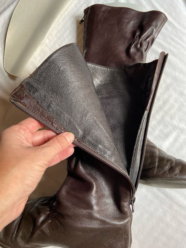 Botas piel marrón chocolate