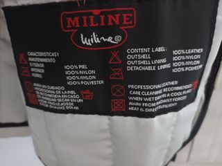 Cazadora para moto unisex Miline T. 46, de cuero.