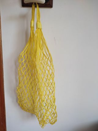 Bolso de red amarillo vintage