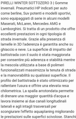 Pneumatici Pirelli sottozero 3