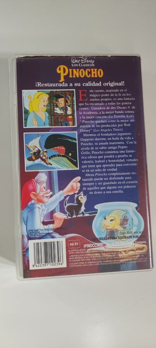 Pelicula Pinocho VHS