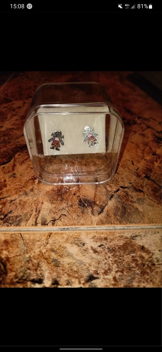 pendientes muñeca de plata