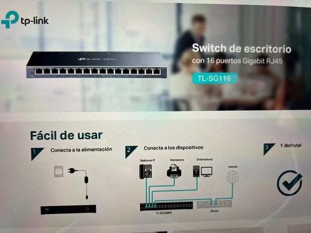 TP-Link TL-SG116 Gigabit Ethernet de 16 puertos