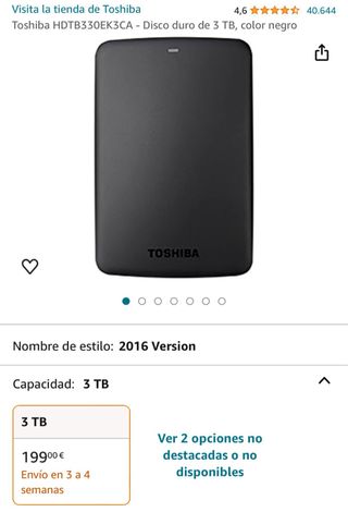 Toshiba HDTB330EK3CA - Disco duro de 3 TB