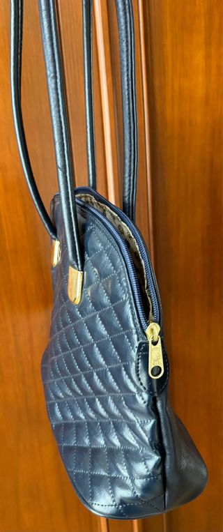 Bolso azul piel