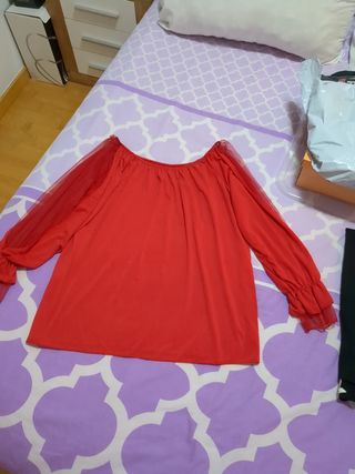 Blusa roja fiesta