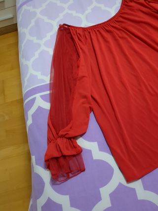 Blusa roja fiesta