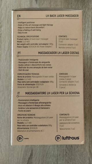 Masajeador laser de espalda LH SIN ESTRENAR