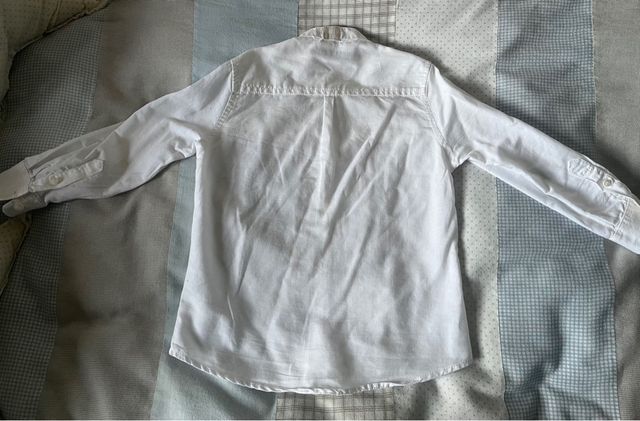 Camisa blanca cuello maho de Mayoral