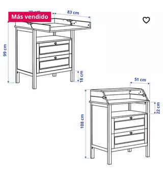 Cambiador bebé Ikea