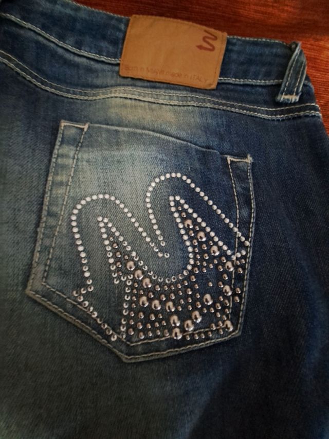 Jeans donna Bonheur con strass