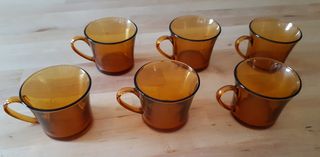 Tazas de café pequeñas Duralex ámbar