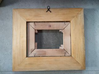 Dipinto di montagna olio su tela con grand cornice