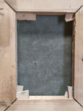 Dipinto di montagna olio su tela con grand cornice