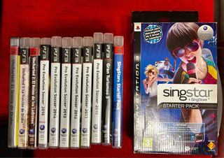 PlayStation 3 slim 256 GB + 17 juegos + 2 micros