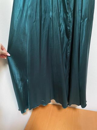 Vestido verde oscuro tirantes largo