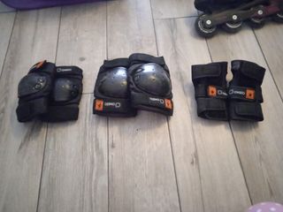 Patines linea,rodilleras,coderas,bolsa