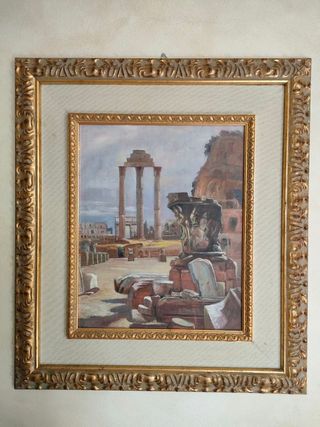 Rovine dell'Antica Roma, dipinto con cornice