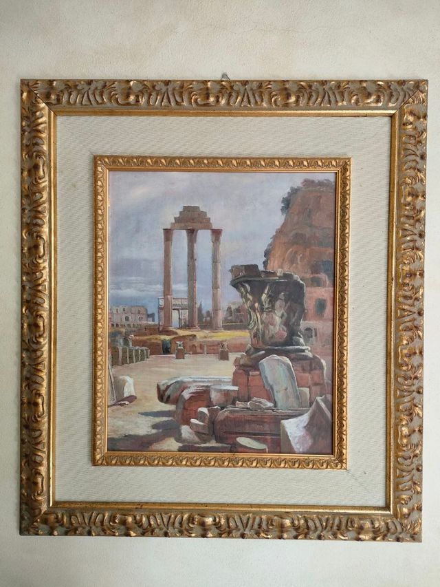 Rovine dell'Antica Roma, dipinto con cornice