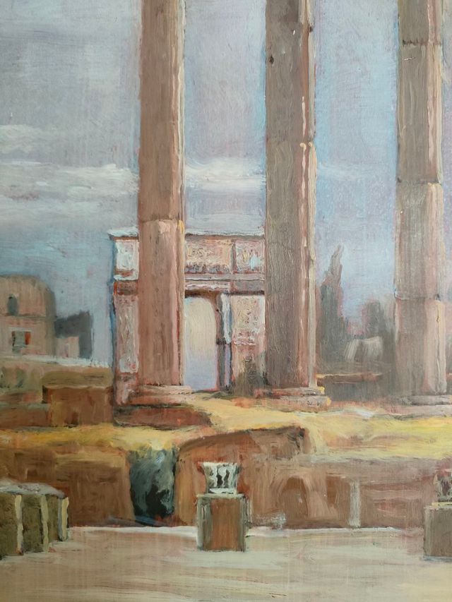 Rovine dell'Antica Roma, dipinto con cornice