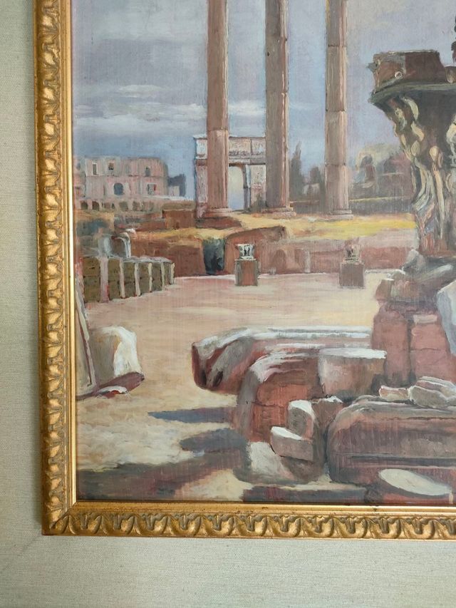 Rovine dell'Antica Roma, dipinto con cornice