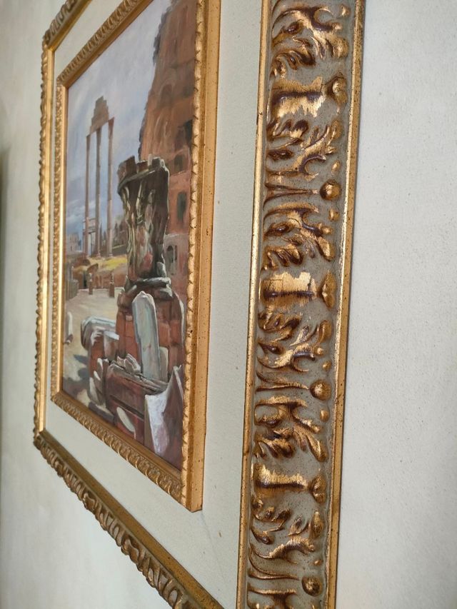 Rovine dell'Antica Roma, dipinto con cornice