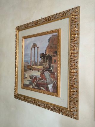Rovine dell'Antica Roma, dipinto con cornice