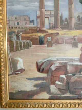 Rovine dell'Antica Roma, dipinto con cornice