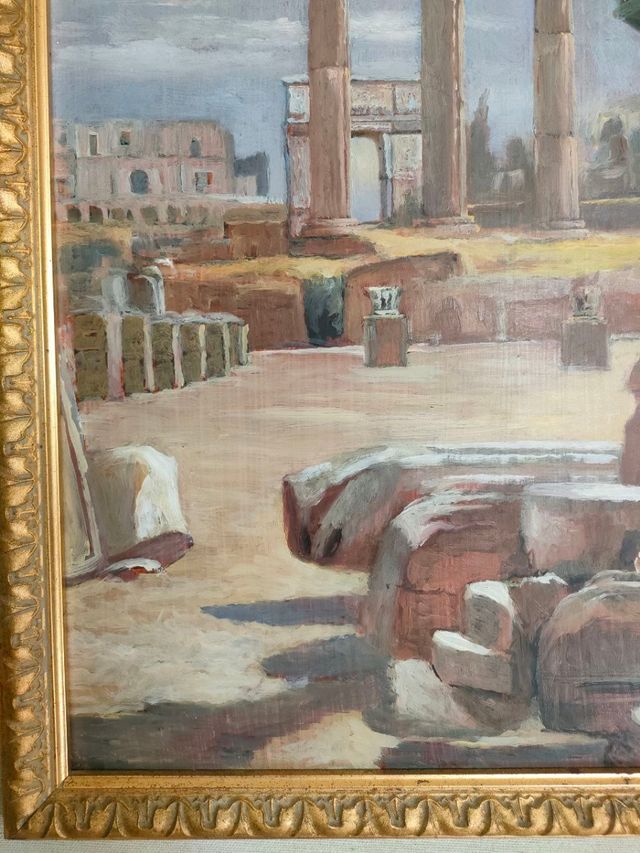 Rovine dell'Antica Roma, dipinto con cornice