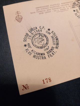 Mostra filatelica Lucca - 1984