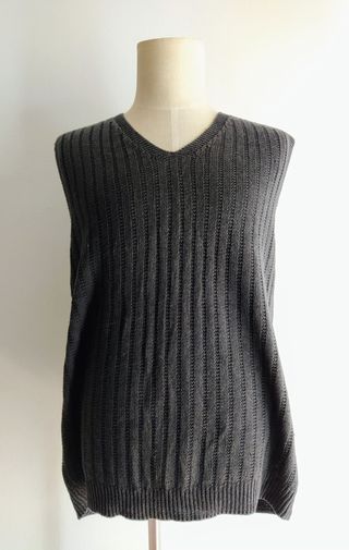 Chaleco de punto Massimo Dutti negro