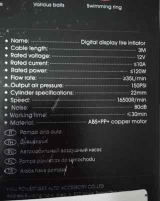 COMPRESOR DE AIRE PARA COCHE