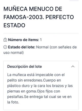 MUÑECA FAMOSA NENUCO