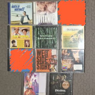 Bandas sonoras en CD, 10€ cada una.