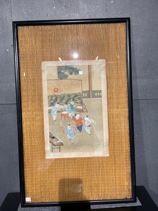 ✅cuadro pintado chino antiguo