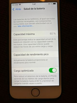 iPhone 6s oro 128GB Libre. bat 92%
