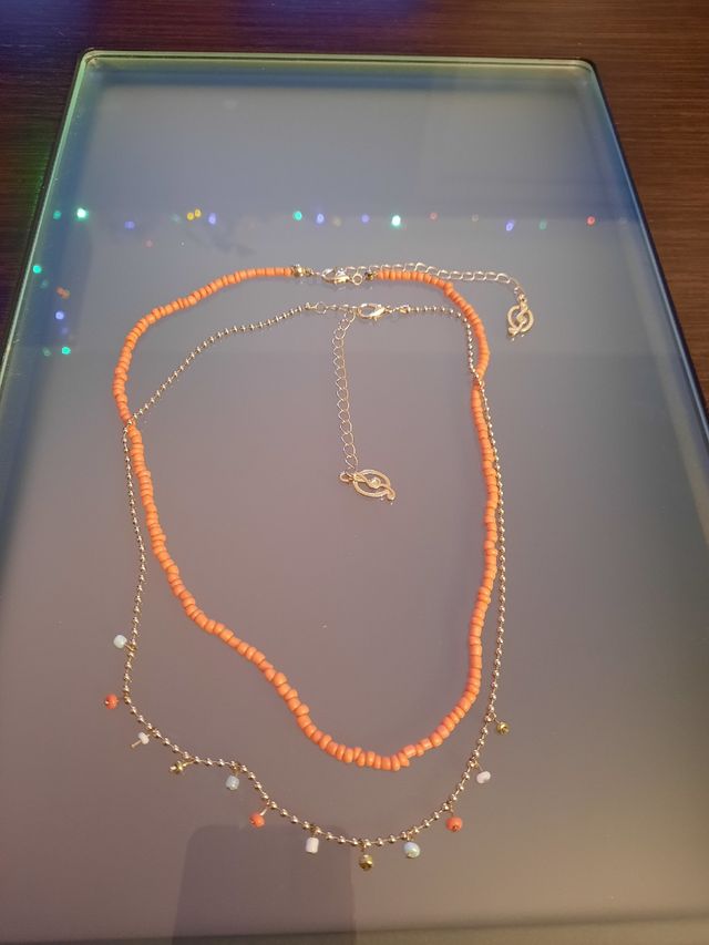 Lote 2 collares melocotón