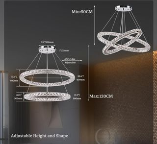 LAMPADA LED con 2 luci e telecomando.