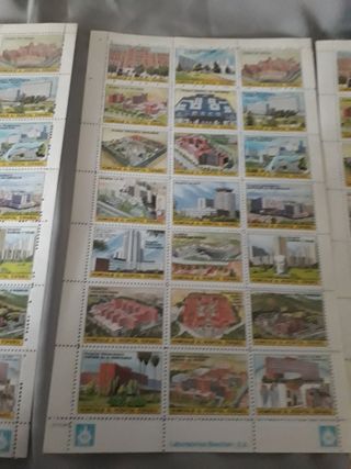 Homenaje al Hospital Español 3 láminas Sellos