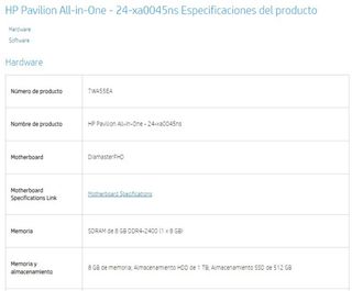 Ordenador sobremesa HP All in One 24