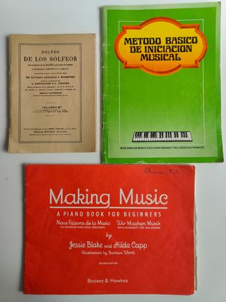 Lote libros piano iniciación