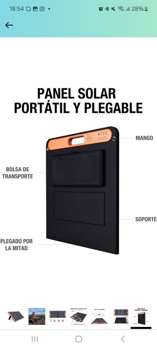 🌞 Panel solar portátil 100w🌞