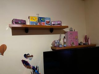 Escritorio y estanterias 
