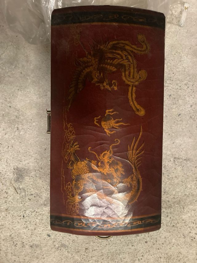 Antica scatola Cinese in legno laccata