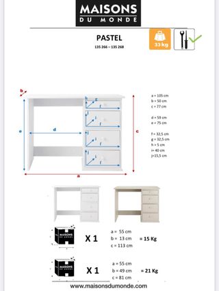 escritorio + silla + cojin lavanda