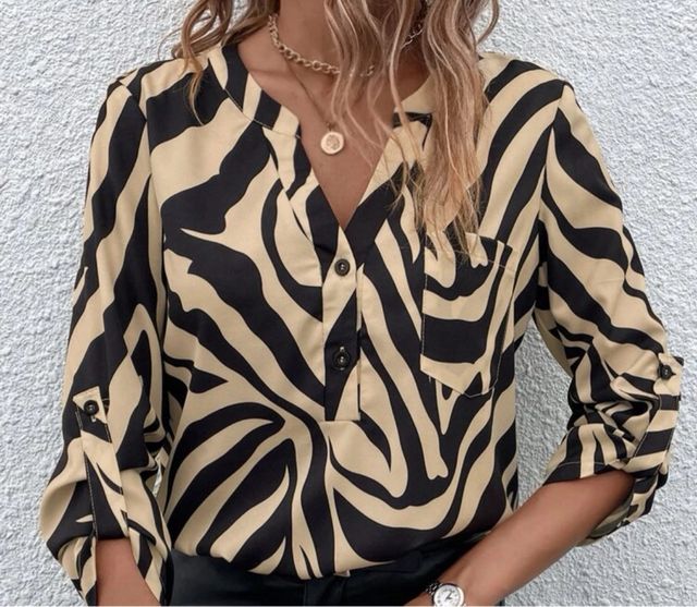 Camisa blusa cebra