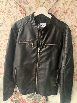 Cazadora Hombre Poli piel Zara