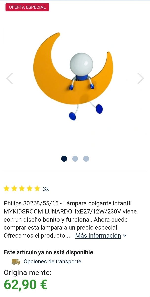 Lampara Infantil Pared Phillips