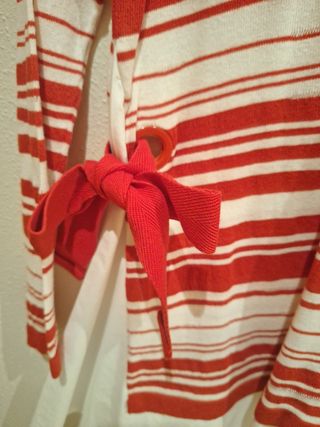 Jersey punto fino rojo y blanco