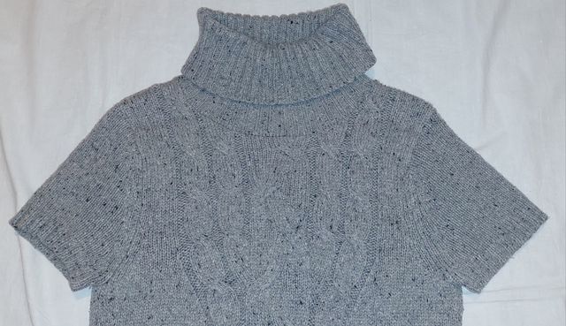 Vestido punto color gris jaspeado